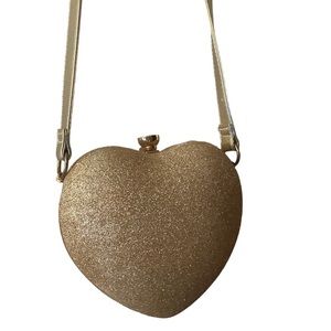 American Girl Gold glitter heart Shaped Purse